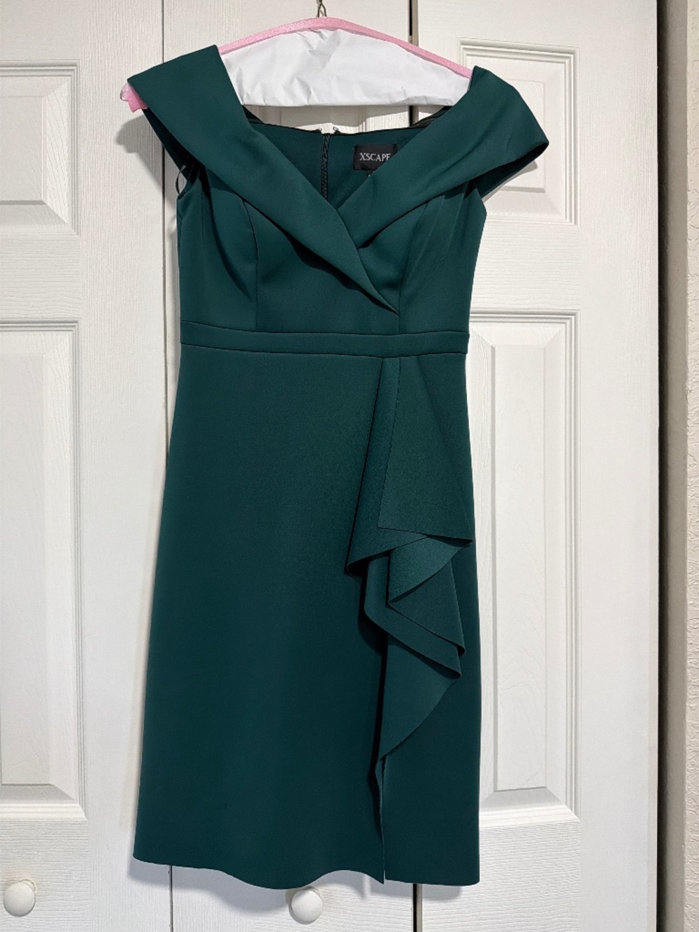 Women’s Dress Off the Shoulder- Ruffle Front and Ruched Back